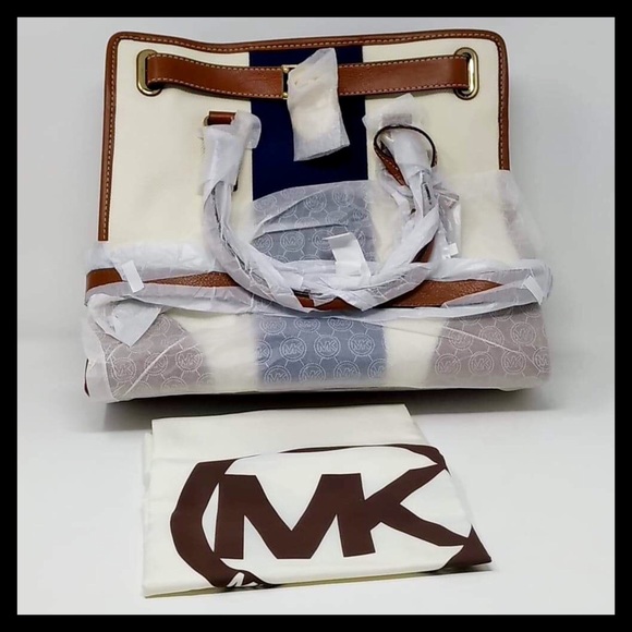 NWT! MIchael Kors Hamilton Canvas Large N/S Tote - Picture 3 of 9